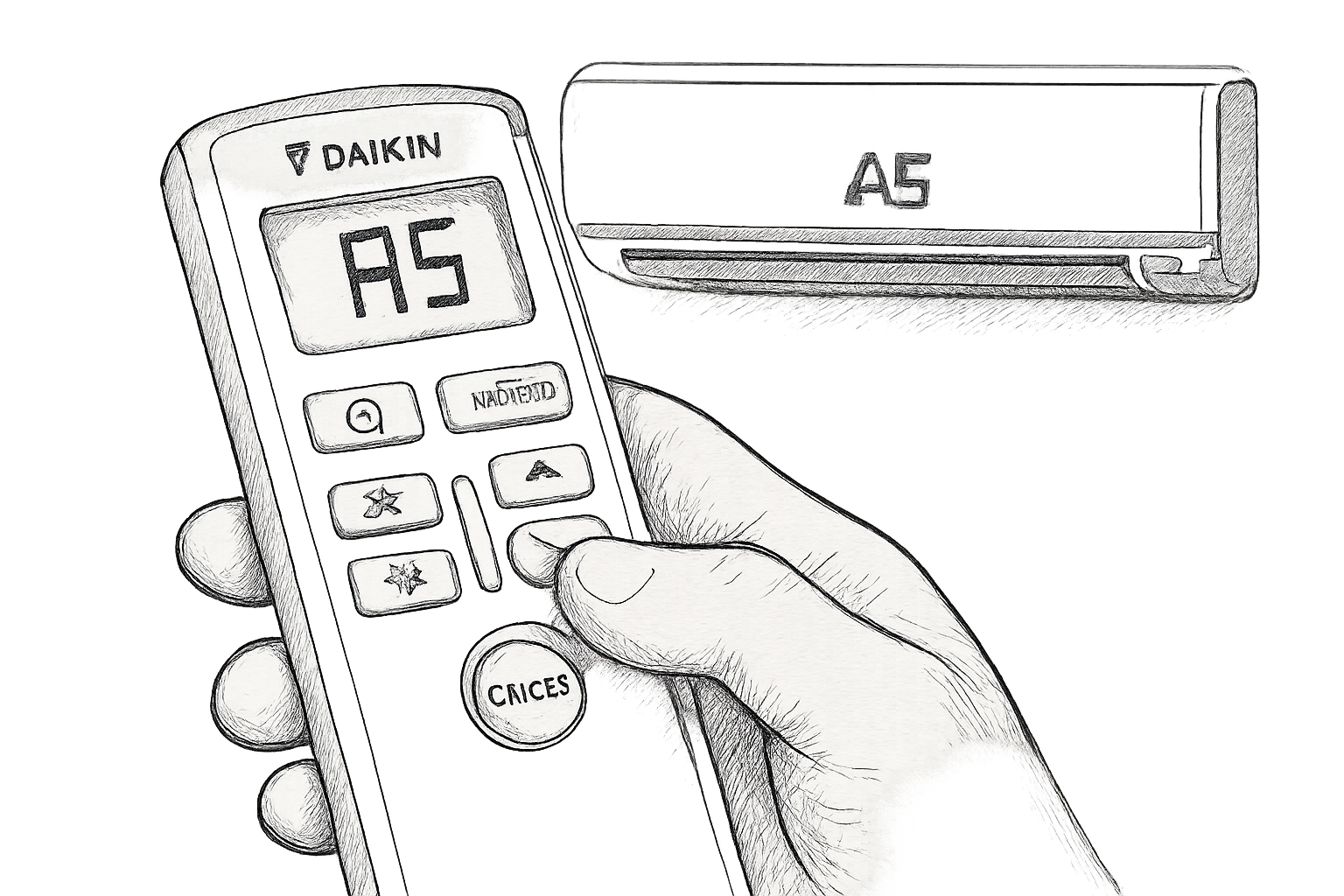 clim daikin clignote bleu