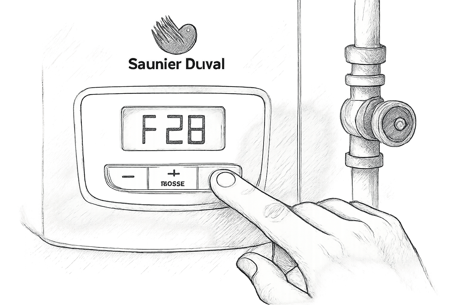code erreur f28 saunier duval