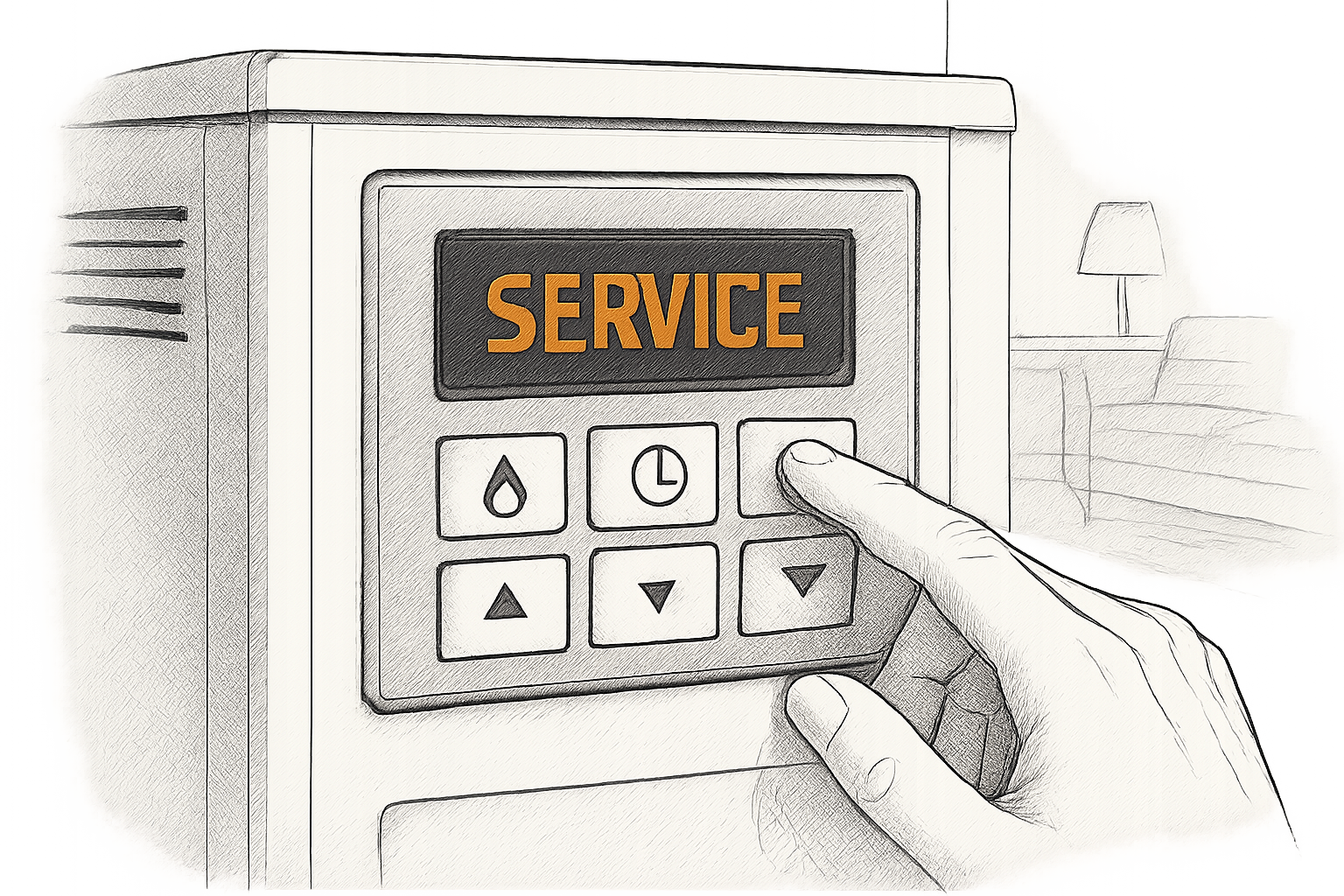 effacer message service poêle à granulés