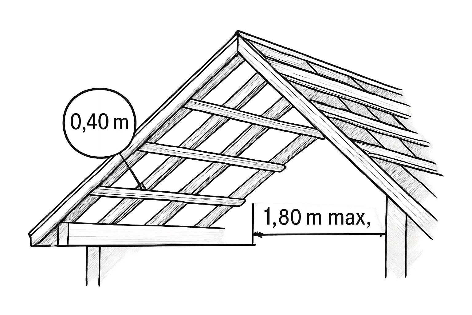 distance entre pannes charpente
