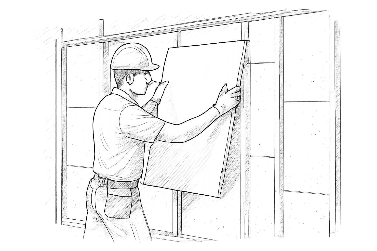pose ba13 sur panneau polyuréthane