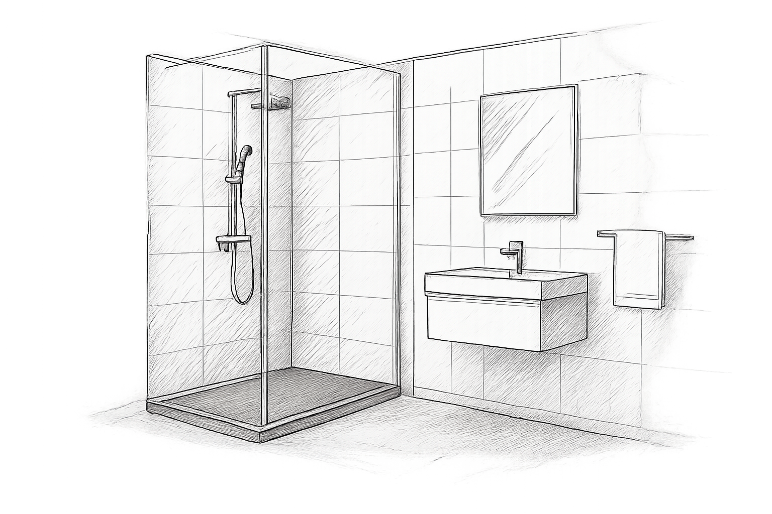 recouvrir carrelage douche italienne